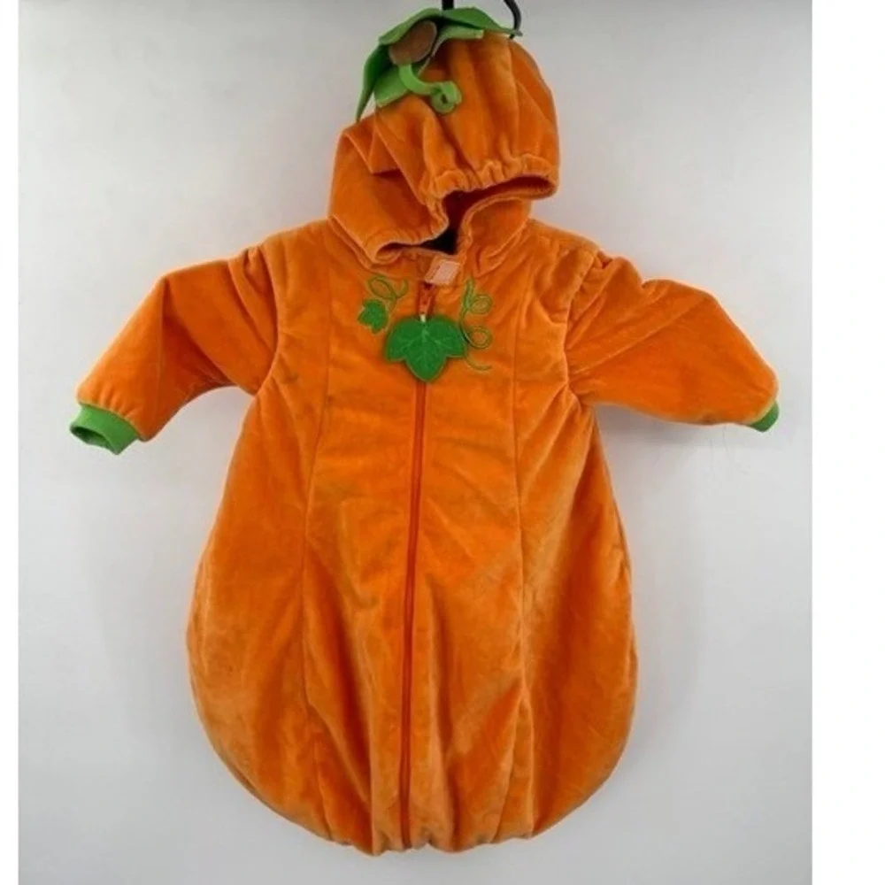 Hallows Eve NEW Baby Halloween Pumpkin Costumer SZ 0-6 months Cozy Fall